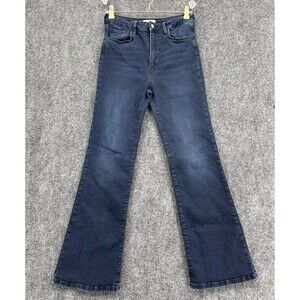 Francesca’s Harper Heritage Flare Jeans Womens 29 Dark Wash High Rise Stretch